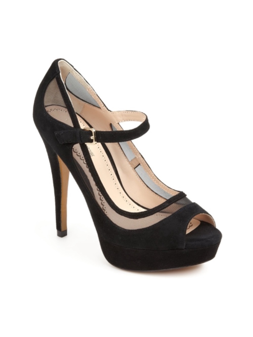 Pour La Victoire Black Suede Pump High Heels Size 9
